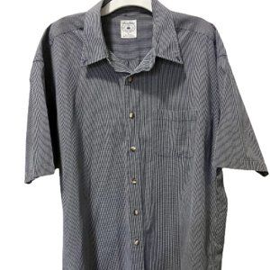 90's Brooks Brothers  Blue Plaid Short Sleeve Button Down- Large